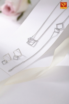 Set trang sức vàng trắng (mã STS 2710)